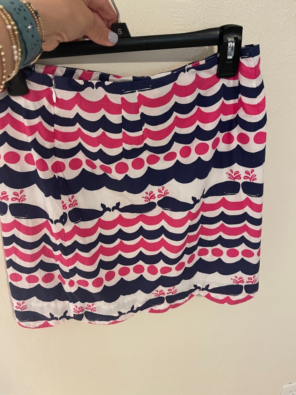 Lilly Pulitzer Pink, Navy & White Whale-Print Mini Skirt